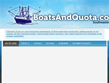 Tablet Screenshot of boatsandquota.com